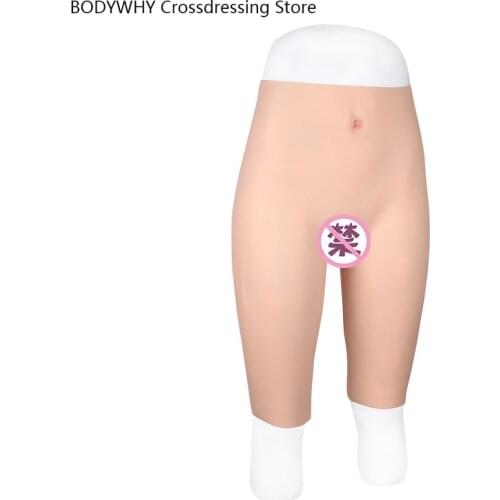 New CD Fake Girl Crossdresser Fake Yin Five-point Pants Nightclub Womens Clothing Simulation Ultra-thin Silicone Fake Yin