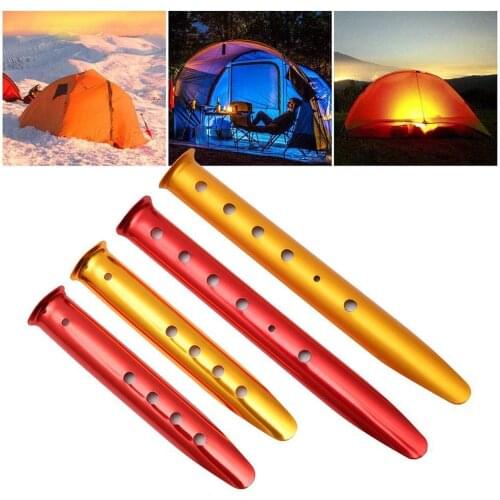 Aluminum Alloy Camping Tent Nail Awning Shelter Canopy Pegs Tent 1pc 23cm Nail 31cm Pins Hook U-Shaped Sand Ground R1F4