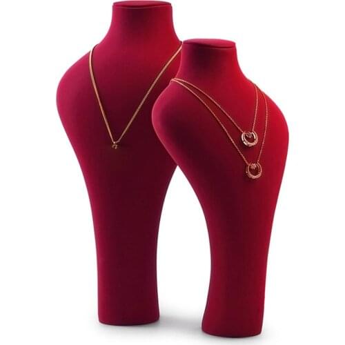 Pu Leather Necklace Choker Display Mannequin Holder Jewelry Organizer Rack For Earring Display Mold Stand