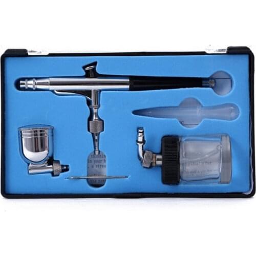 Model 134 Airbrush Set Double-action Trigger Air-paint Control with 7cc&22cc Side Cup 0.3mm Tip
