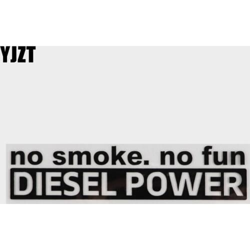 YJZT 14.5CM*3.4CM Fashion NO SMOKE NO FUN DIESEL POWER Vinyl Decoration Car Sticker Decals Graphical C11-0627