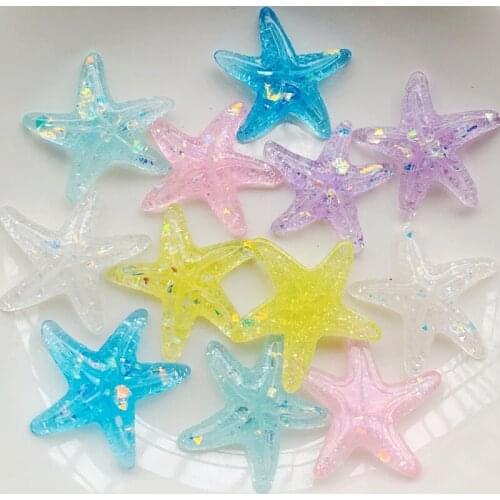 Beautiful starfish resin flat back DIY production accessories hairpin ornaments scrapbooking embellishments 20pcs/lot