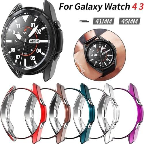 Lightweight Protector Cover for Samsung Galaxy Watch 3 45mm 41mm Case Watch3 Plating TPU Bumper Soft Frame Accessories