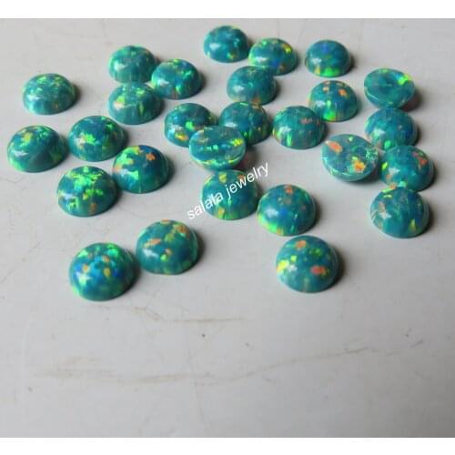 100pcs/lot oOP69 Spring Garden Fire Opal 5mm Round Opal Synthetic Round Cabochon Opal for Body Piercing Jewelry