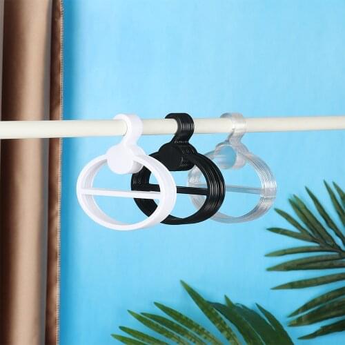 20 PCS Elliptic Coat Hanger Oval Scarf Shawl Holder Closet Organizer Rack Clothes Racks Belt Tie Display Shelf Space Saving Hang