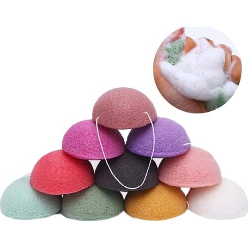4pcs Konjac Sponge Facial Skin Care Cleaning Tools Woman Cosmetic Puff Soft Face Washing Pad Exfoliator Cleanse Makeup Tools