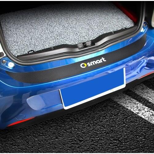 Car Trunk Scuff Plate Protection Sticker For Mercedes Smart 453 forfour Rear bumper Scratchproof Decoration Car Styling