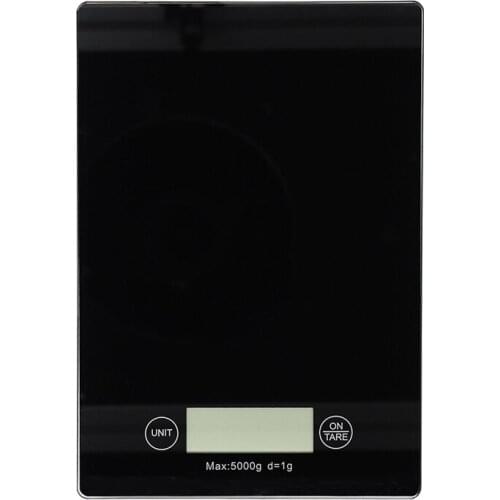 Digital Kitchen Scale Portable Electronic Measuring Scale High Precision LCD Scales Household Black Glass Weighing Tools