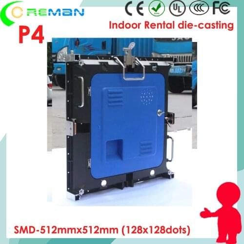 Aliexpress RU cheap price Rental die casting aluminum cabinet 512x512mm for p4 indoor full color, rgb led panel display