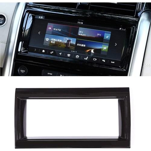 Back Glossy For Land rover Discovery 5 LR5 L462 2017 2018 ABS Chrome Interior Navigation box Frame Cover Trim Accessory