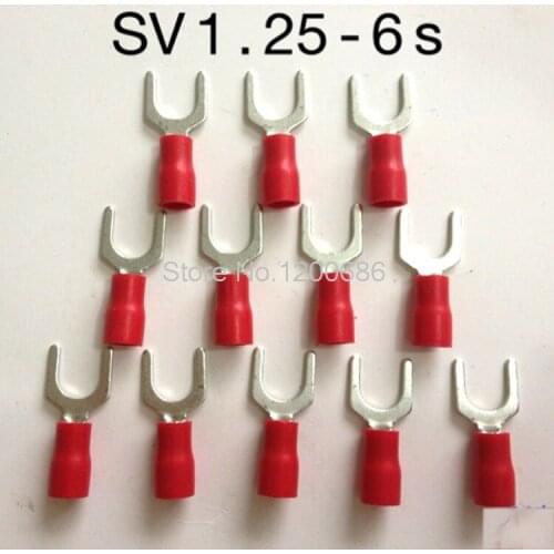 Terminals SV1.25-6 Fork terminal U-shaped terminal Cold-press terminal Insulated terminal Wire nose SV1-6