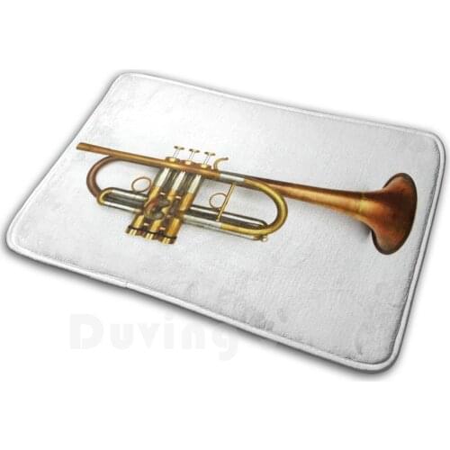 Trumpet Carpet Mat Rug Cushion Soft Trumpet Mouthpiece Valves Music Musician Musical Instrument Wynton Marsalis Jazz