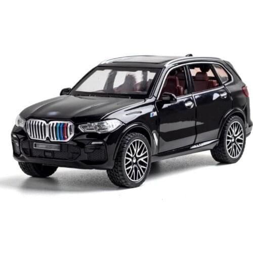 1:32 Diecast Metal Toy Car Model Vehicle SUV New X5 High Simulation Sound And Light Pull Back Car Collection Kids Toys Gifts