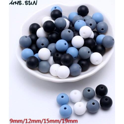 MHS.SUN Baby newborn chewing silicone beads food grade material for DIY infant children teething nursing beaded jewelry/gifts