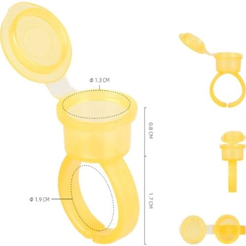 MICROBLADING PIGMENT RINGS Permanent Makeup Ink Ring Glue Holder Ink Cup With Cover