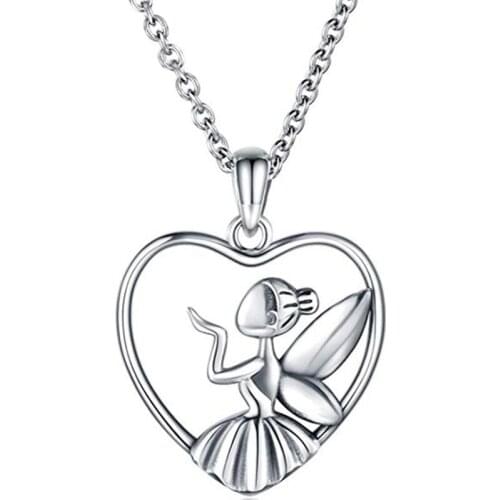Fashion Jewelry Alloy Simple Small Angle Girl Heart Keepsake Memorial Urn Pendant Cremation Necklace for Ashes