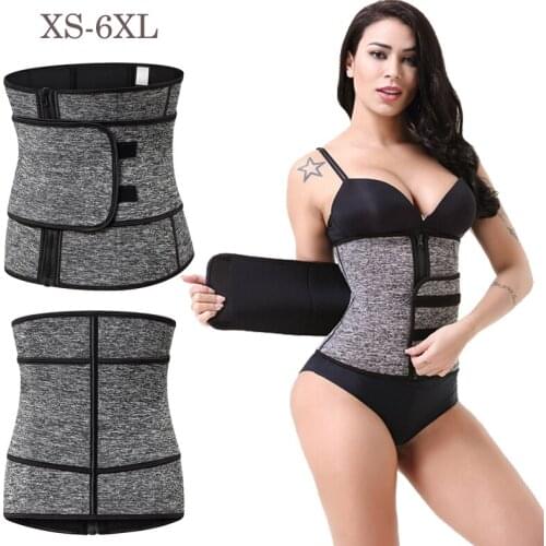 Women Waist Trainer Colombian Girdles Neoprene Body Shaper Tummy Control Strap Zipper Belt Ultra Sweat Waist Trimmer Shapewear