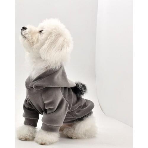 Dog New Autumn And Winter Clothes Dog Hoodies Hooded Sweater Pet Outfit Clothes Fighting Teddy Bichon Dog Clothes For Small Dogs