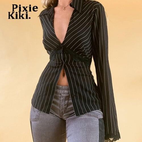 PIXIEKIKI Womens Long Sleeve Shirts