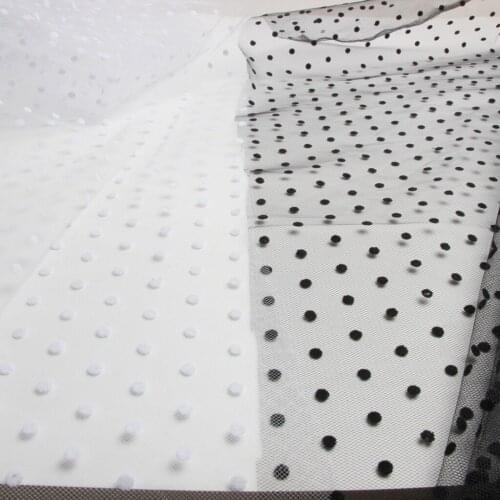 Width 1.6 Meter Polka Dots Mesh Polyester Crin Ribbon Veil Hat Wedding Dress Headdress Accessories 2yard
