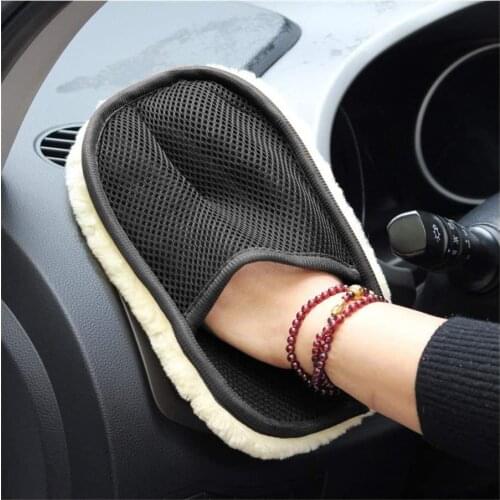 New Car Styling Wool Soft Car Wash Cleaning Glove Cleaning Brush Motorcycle Washer Care Products Car Accessories