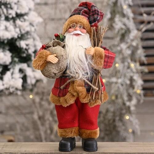 Standing Santa Claus doll creative new Christmas backpack old man doll ornaments Gifts Drop Ornaments Party Supplie