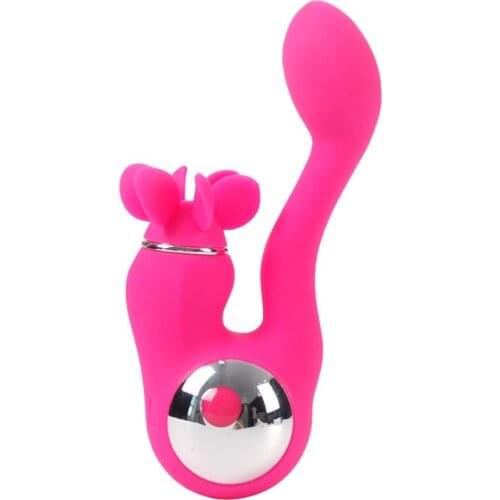 Vibrator USB charge magic tongue tease stimulation Elf double vibration massage stick sex toys for woman g point massage machine