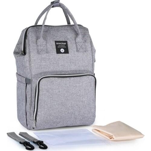 Insular Brand Nappy Backpack Bag Mummy Large Capacity Stroller Bag Mom Baby Multi-function Waterproof Outdoor Travel Diaper Bags