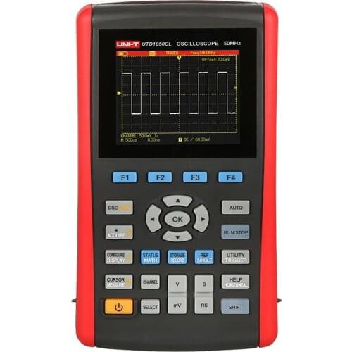 UNI-T UTD1050CL 50MHz 200MS/s 1CH Fully Auto Scale Isolated USB High Precision Multimeter Handheld Digital Oscilloscope