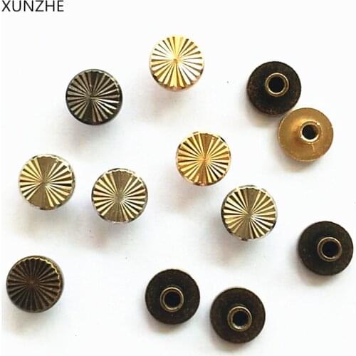 XUNZHE New 20pcs 10*5 mm Sunflower model Luggage Leather metal Craft Solid Screw Nail Rivet Head Belt/strap Rivets Book screws