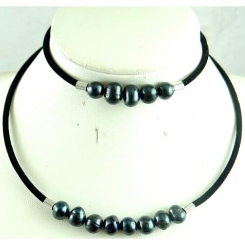 Amazing Freshwater Pearl Natural Real Pearl necklace Bracelet White Black Pearl Women necklace Pearl Fashion jewelry