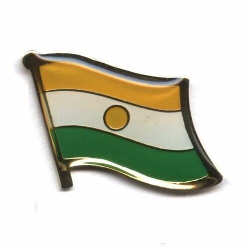 Niger flag pin badge+butterfly back button for collection different county flag gifts-Free shipping(350 pcs/lot)