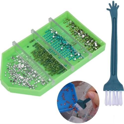 1Pc Diamond Painting Large Capacity Square Plastic Tray Big Kits Bead Embroidery Crafts Tool Diamond Embroidery Accessories