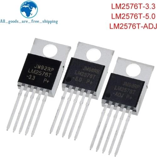 10PCS LM2576 LM2576T LM2576T-ADJ LM2576T-3.3 LM2576T-5.0 IC REG BUCK ADJ 3A TO220-5 NEW