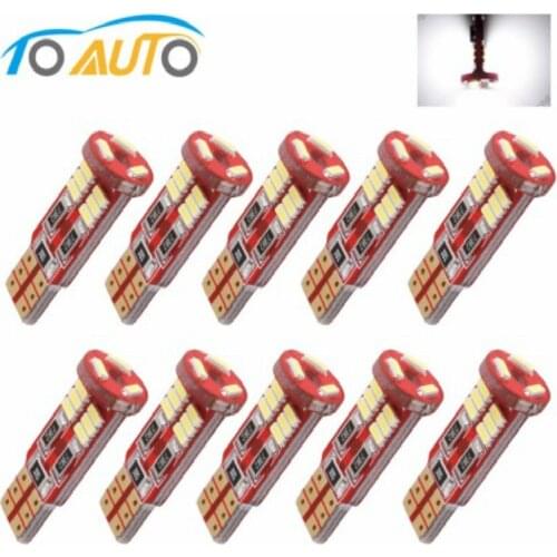 10pcs T10 W5W 194 168 LED Canbus 4014 SMD Error Free Bulbs Car LED Interior Map Reading Lights Door License Plate Auto lamp 12V
