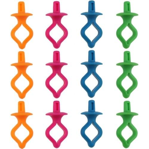 12pcs Bulk Silica Gel Bobbin Clip Thread Clip Bobbin Core Thread To Prevent Thread Off Color