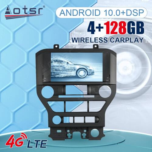 128G Android Car GPS Navigation For Ford Mustang GT500 Autostereo Headunit Multimedia Player Car Radio Tape Recorder DSP Carplay
