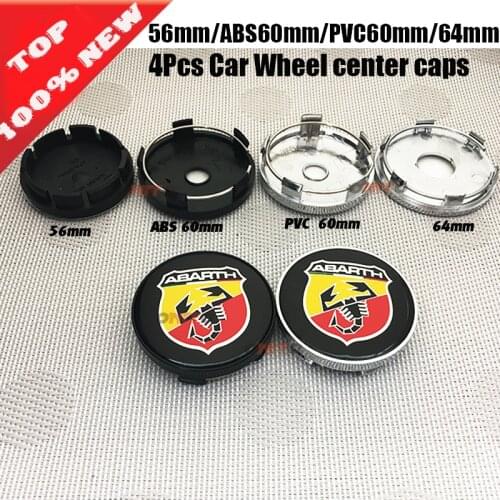 4pcs for ABARTH Logo 135mm 60mm 135mm Emblem logo Covers Auto Wheel Center cap Car Styling for Punto 500 Stilo Bravo Ducato