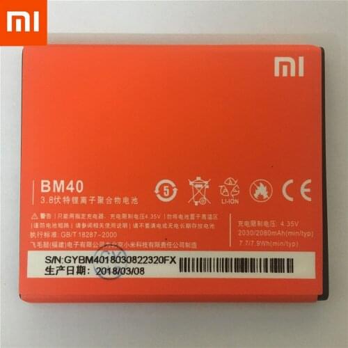 100% Backup new BM40 Battery 2030mAh for Xiaomi Mi Redmi 1 1S Battery In stock With Tracking number
