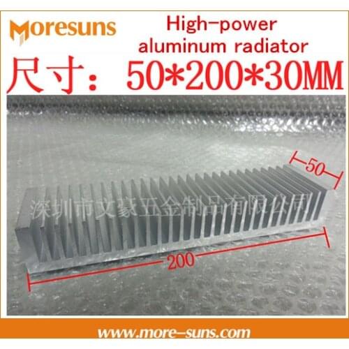Fast Free Ship 2pcs/lot High-power aluminum radiator 50*200*30MM High power thermal conductive plate cooler heatsink