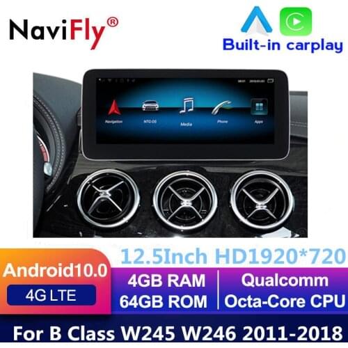 12.5" HD1920*720 4G Android 10 Car Radio Audio multimedia player GPS Navigation for Mercedes benz B Class W245 w246 2011-2018