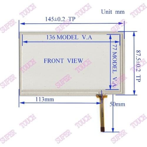 ZhiYuSun 060029 145mm*87mm 6inch for GPS Car cable is left touch screen sensor 145*87 for TM060RDH01 display Used GPS CAR