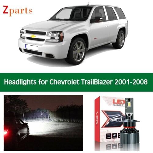 Car Headlight For Chevrolet TrailBlazer 2001 2002 2003 - 2008 Canbus Headlamp Low Beam High Beam Lighting Light Lamp Accessories
