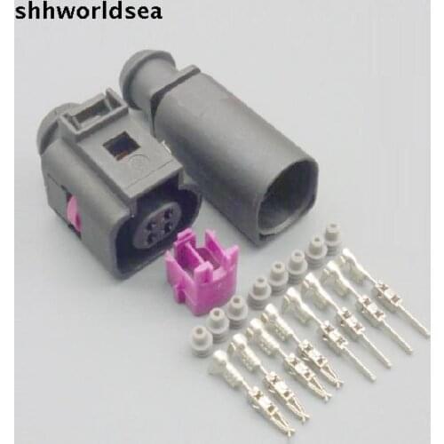 Worldgolden 5/30/100sets male female water temperature sensor 4B0973712 plug for VW 4B0 973 812 4B0973812 4B0 973 712