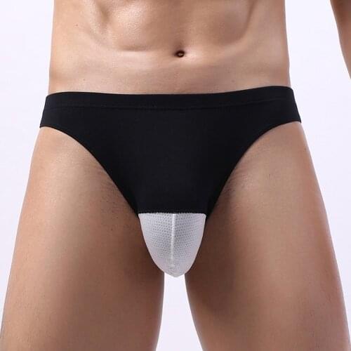 Mens Sexy Cotton Underwear Briefs Men Low Rise U Convex Pouch Brief Brave Person Underwear Men Stretch Breathable Briefs