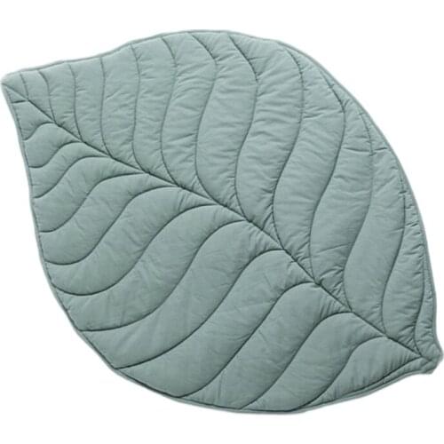 Leaf Rug Soft Cotton Floor Mat Rugs Baby Kids Bedroom Nursery Decor Carpet Blanket Living Room Home Decoration,Green