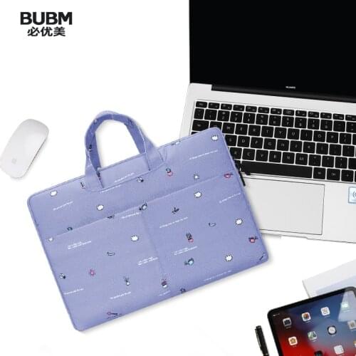 BUBM Fashion Shoulder Bag 14" 15" Laptop Sleeve Handbag Durable Office Bag MacBook Air Pro HP Asus Computer Briefcase