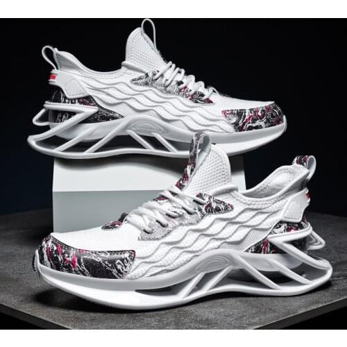 Mens Blade Running Shoes Sunmmer Breathable Sneakers Antiskid Damping Jogging Shoes Outdoor Tarining Sports Shoes Zapatillas