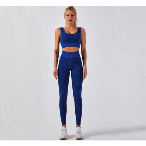 New Arrival Summer Womens Printed Slim Sexy Fashion High-Waist Buttocks Bare Navel Fitness Sports Yoga Set