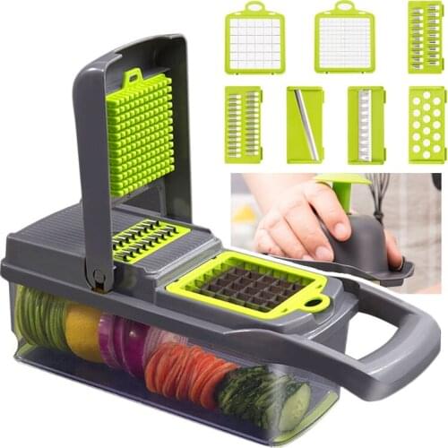 Multifunctional vegetable cutter slicer fruit peeler potato carrot grater accessories kitchen basket vegetable cutter